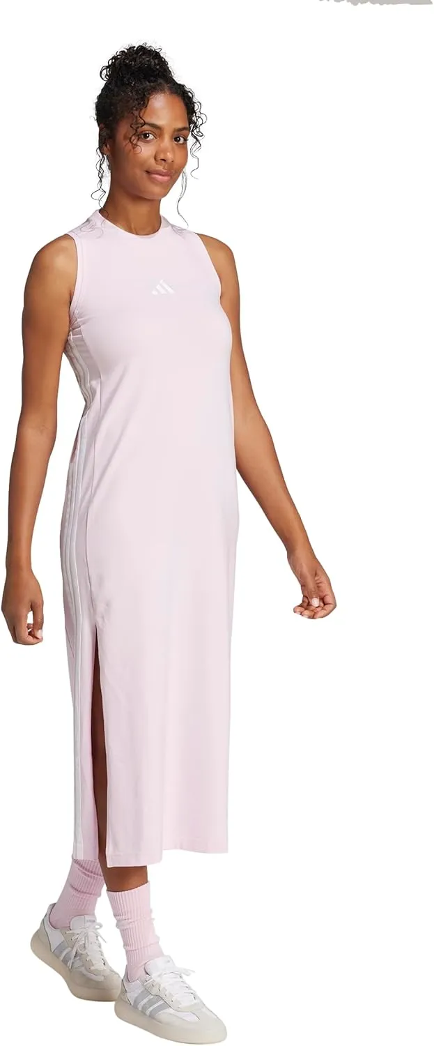 adidas Women's Essentials 3-Stripes Long Racerback Dress