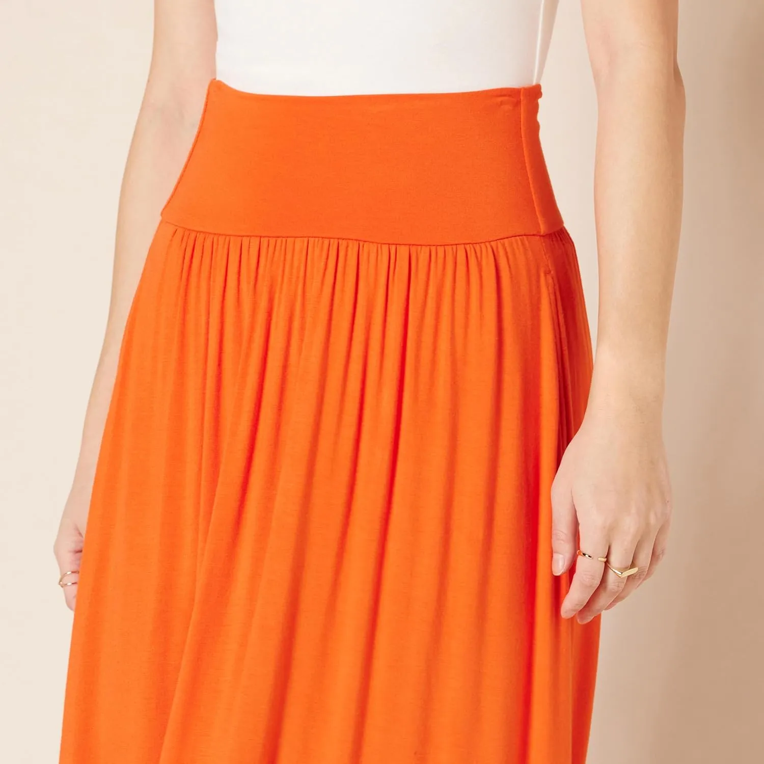 Amazon Essentials Women's Jersey Pull On Midi Length Skirt