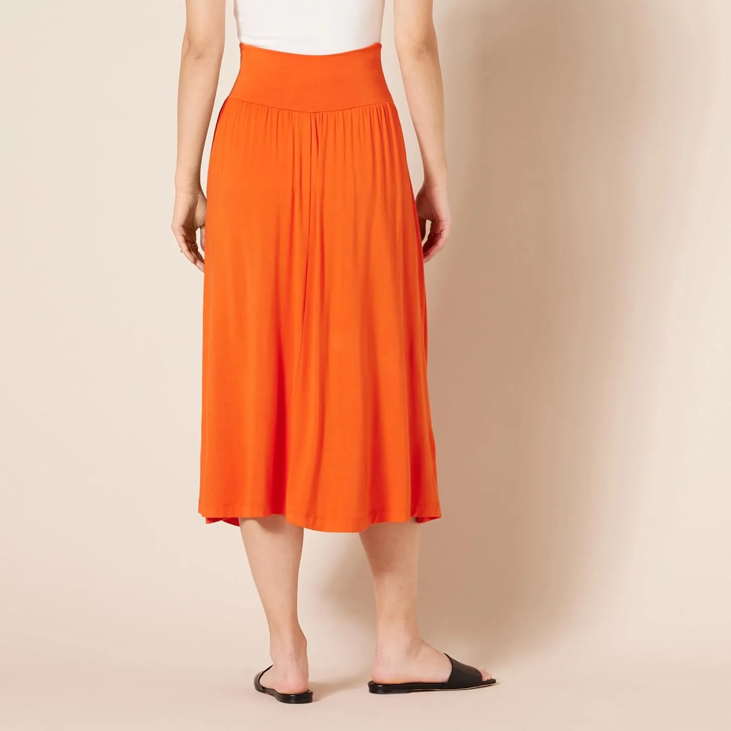 Amazon Essentials Women's Jersey Pull On Midi Length Skirt