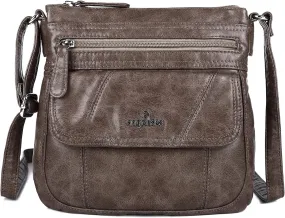 Angelkiss Small Womens Crossbody Bag Leather Shoulder Purse for Women Hobo Bag with Adjustable Shoulder Strap