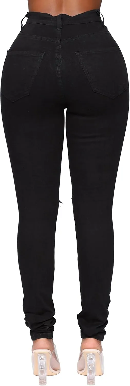 BISUAL Womens High Waisted Butt Lifting Jeans Distressed Stretch Skinny Sexy Colombian Jeans for Women