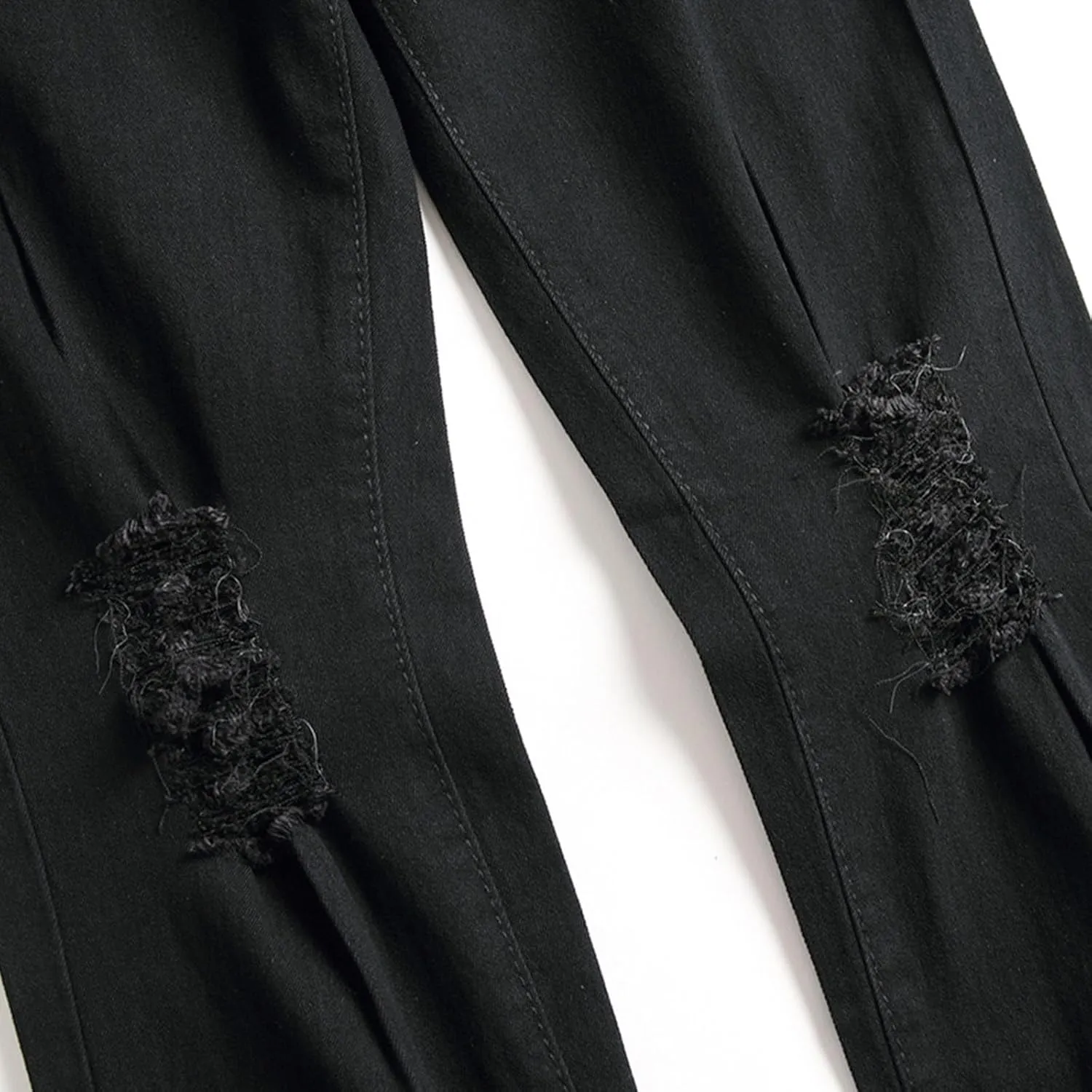 Black Skinny Jeans for Men Ripped Jeans Fit Jeans Baggy Flex Jeans Relaxed Long Denim Pants Streetwear