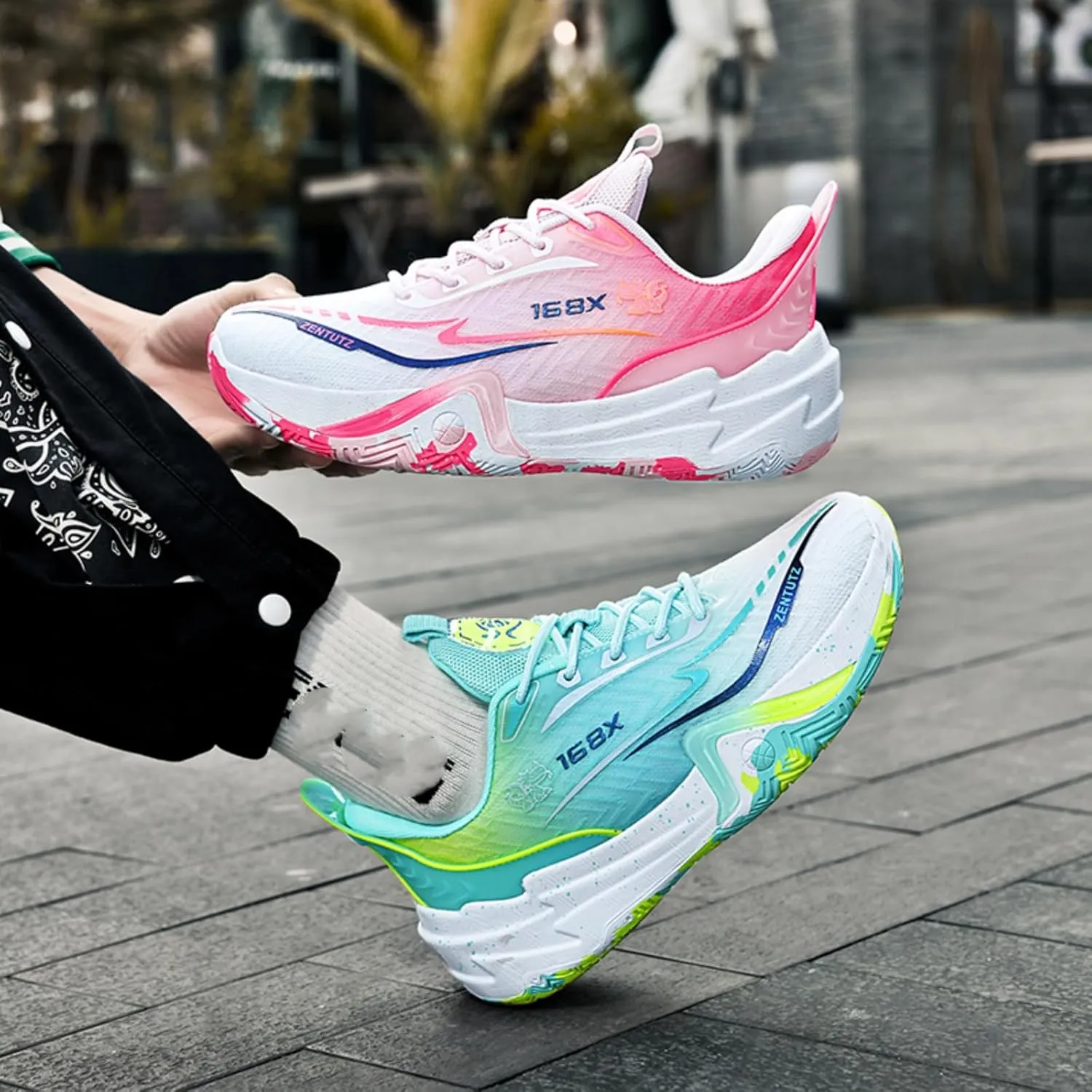 Boys and Girls Basketball and Running Shoes, Breathable Indoor & Outdoor Athletic Fashion Sneakers, Comfortable Footwear