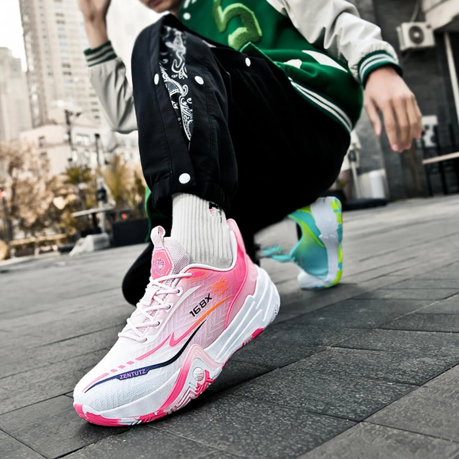 Boys and Girls Basketball and Running Shoes, Breathable Indoor & Outdoor Athletic Fashion Sneakers, Comfortable Footwear