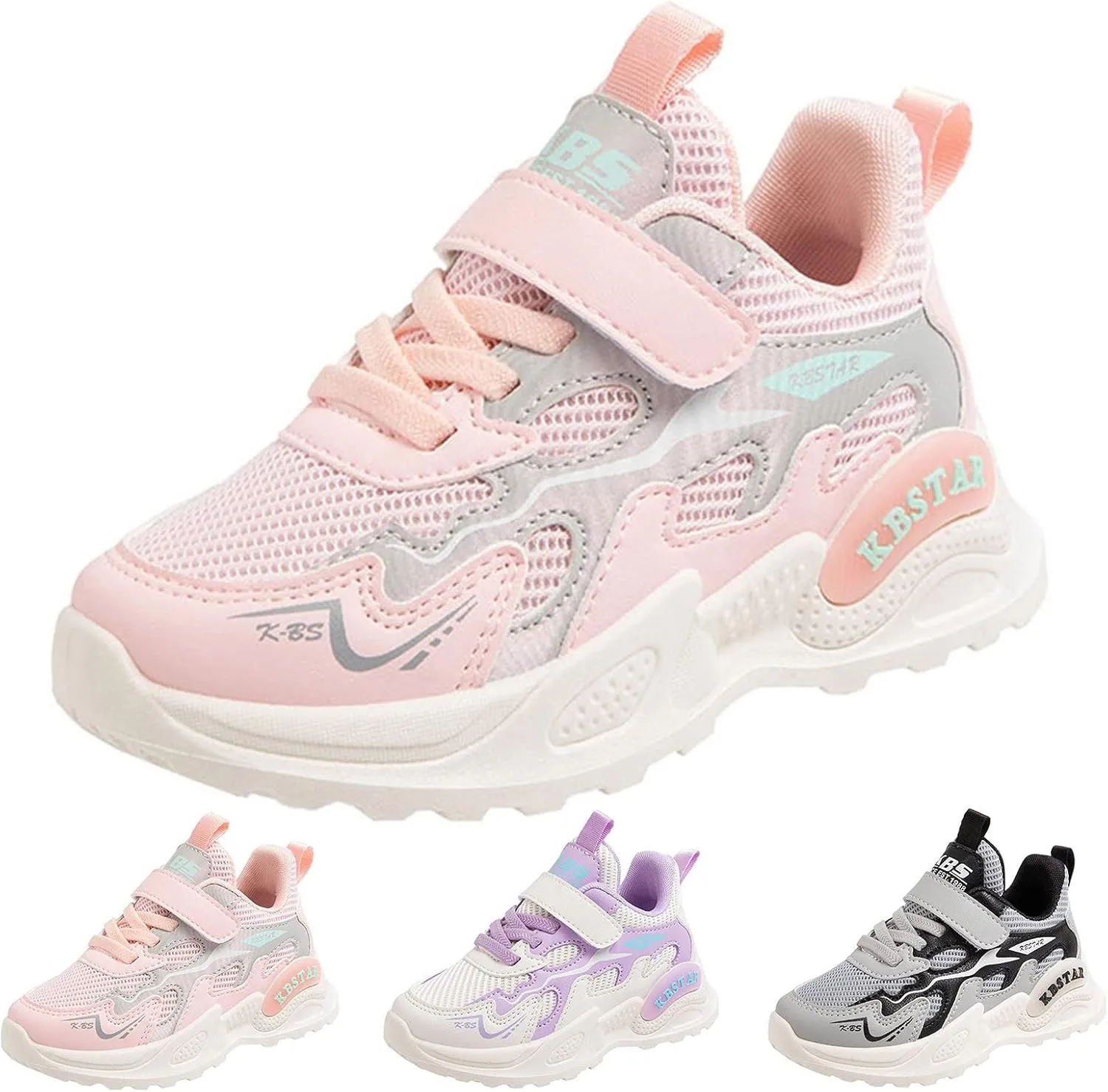Boys Girls Kids Knitted Mesh Sneakers Breathable Lightweight Running Sports Shoes Fashion Athletic Casual Shoes