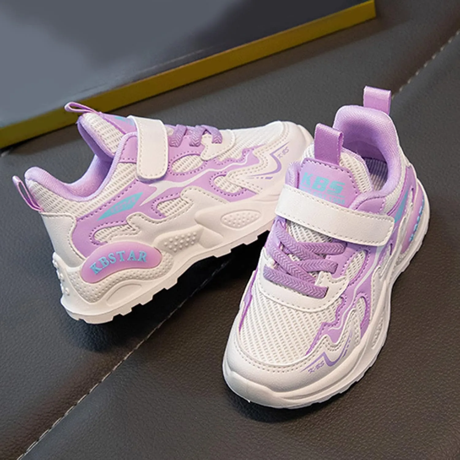Boys Girls Kids Knitted Mesh Sneakers Breathable Lightweight Running Sports Shoes Fashion Athletic Casual Shoes