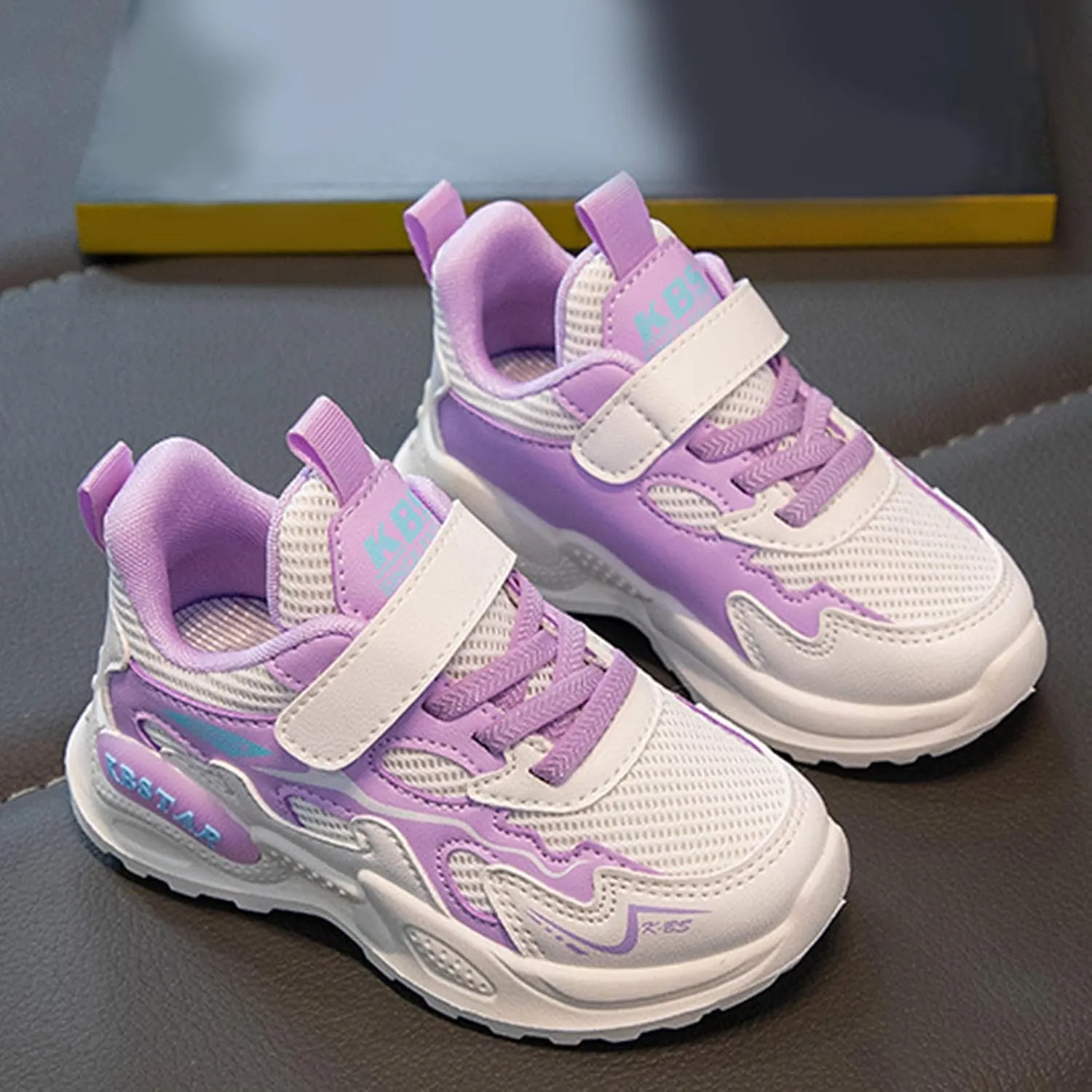 Boys Girls Kids Knitted Mesh Sneakers Breathable Lightweight Running Sports Shoes Fashion Athletic Casual Shoes