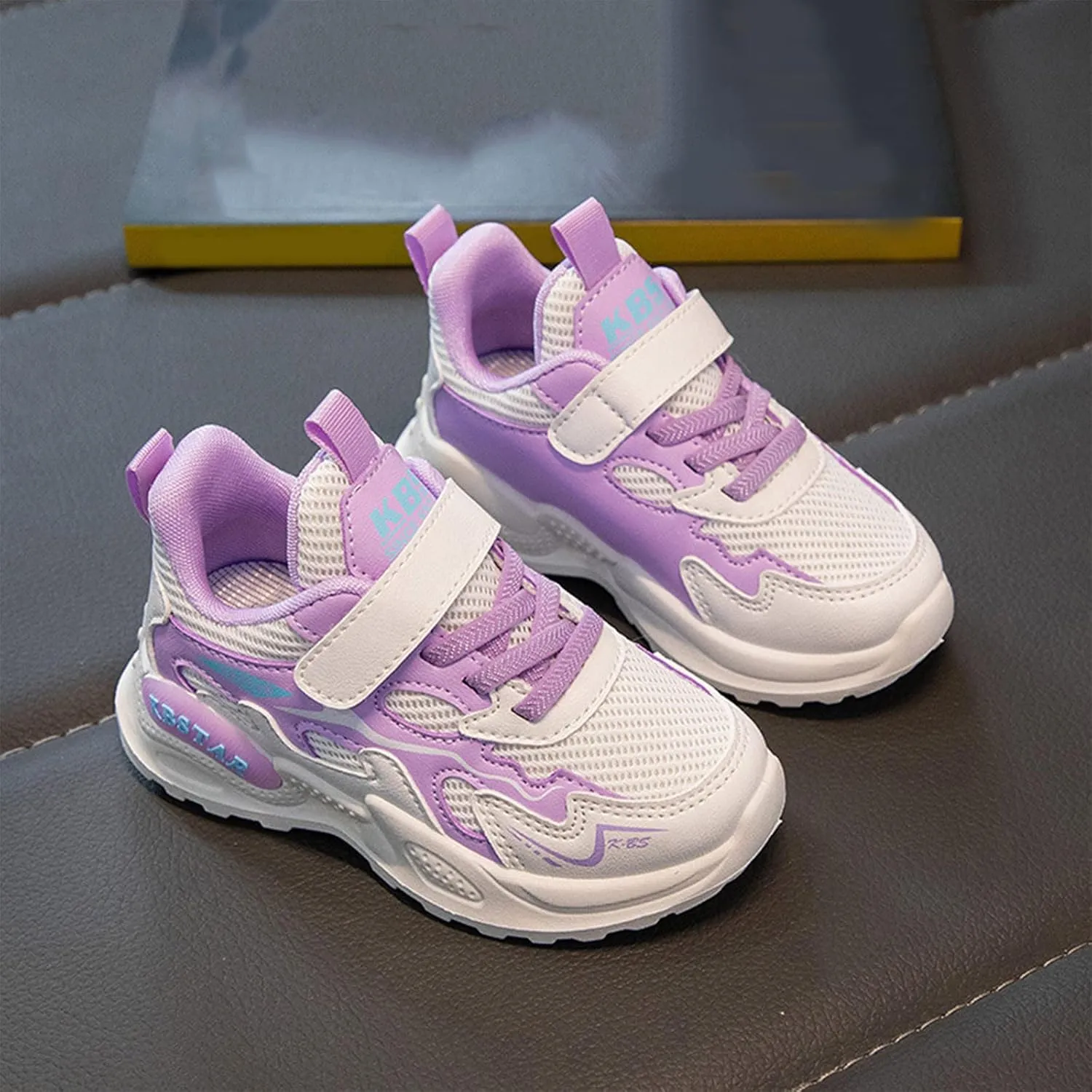 Boys Girls Kids Knitted Mesh Sneakers Breathable Lightweight Running Sports Shoes Fashion Athletic Casual Shoes