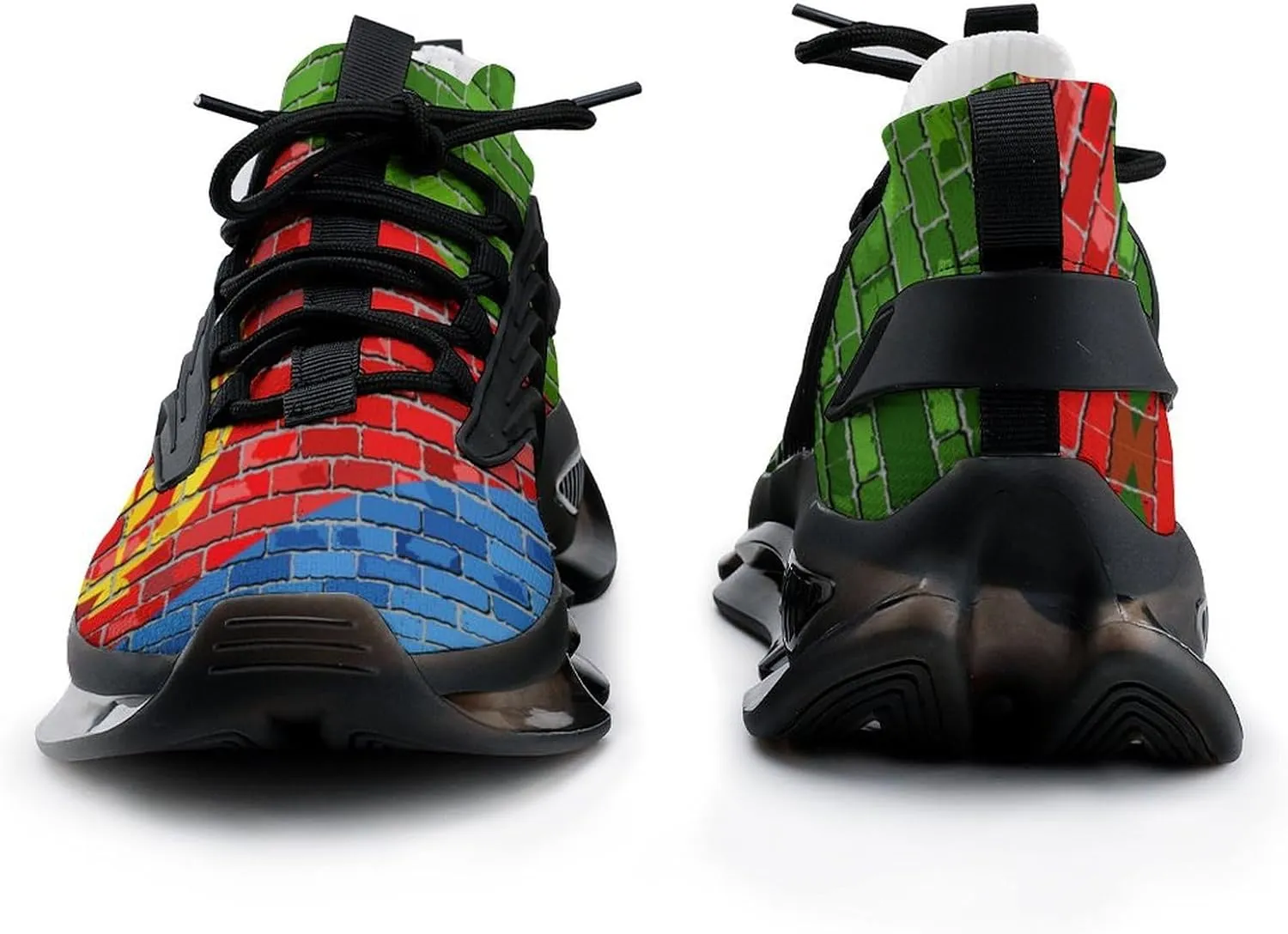 Brick Wall Eritrea Flag Men's Running Shoes Lightweight Walking Shoe Breathable Sneaker