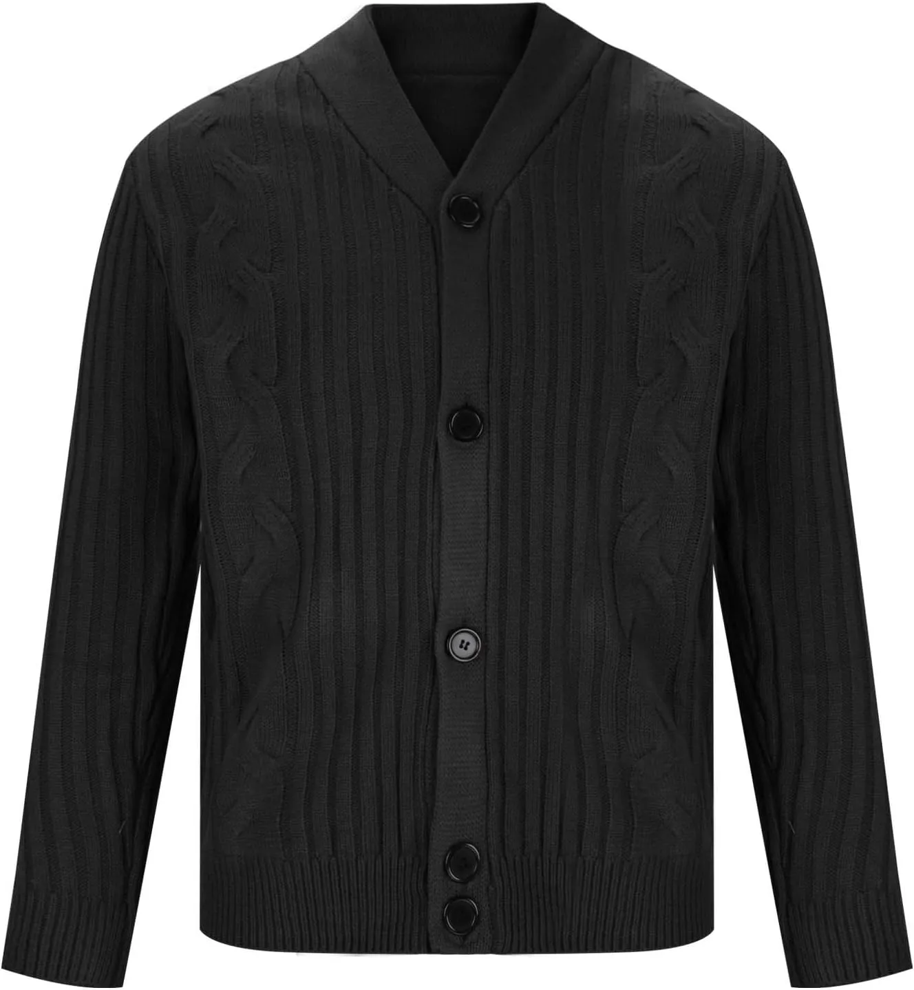 Cable Knit Sweater Men Open Front Cardigan Button Down Sweater V Neck Cardigan Sweaters Fall Winter Sweaters