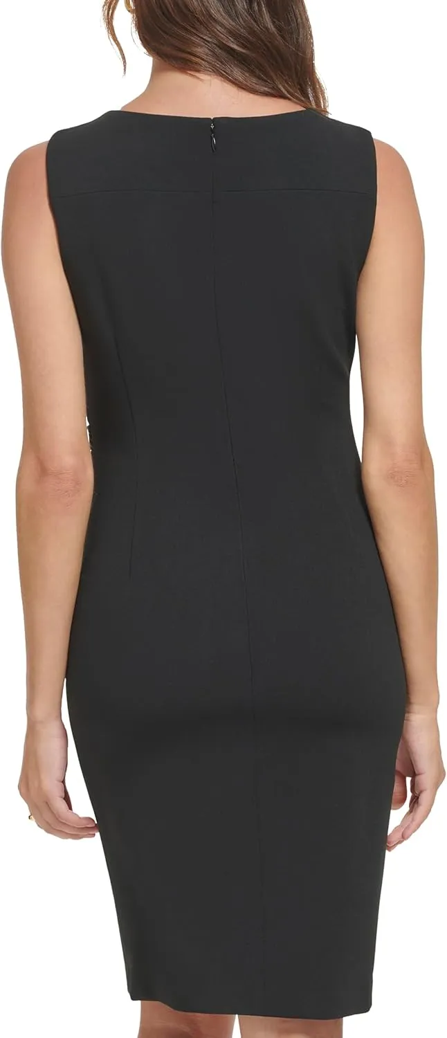 Calvin Klein Women's Sleeveless Sheath Dress with Starburst Detail