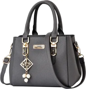 Casual Leather Messenger Bag Large Capacity Handbag Fashion Womens Bags over The Shoulder Bags for (Dark Gray, One Size)