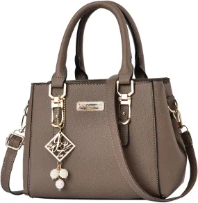 Casual Leather Messenger Bag Large Capacity Handbag Fashion Womens Bags over The Shoulder Bags for (Khaki, One Size)