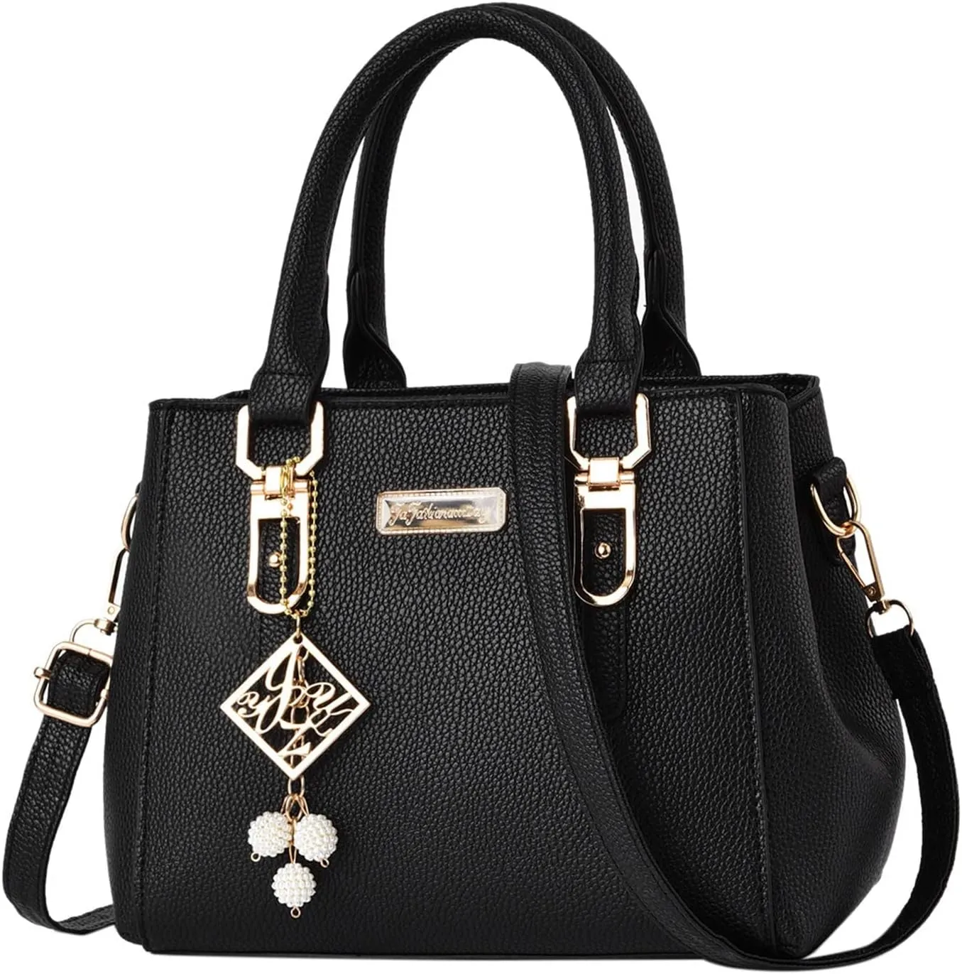Casual Leather Messenger Bag Large Capacity Handbag Fashion Womens Bags Shoulder Bags (Black, One Size)