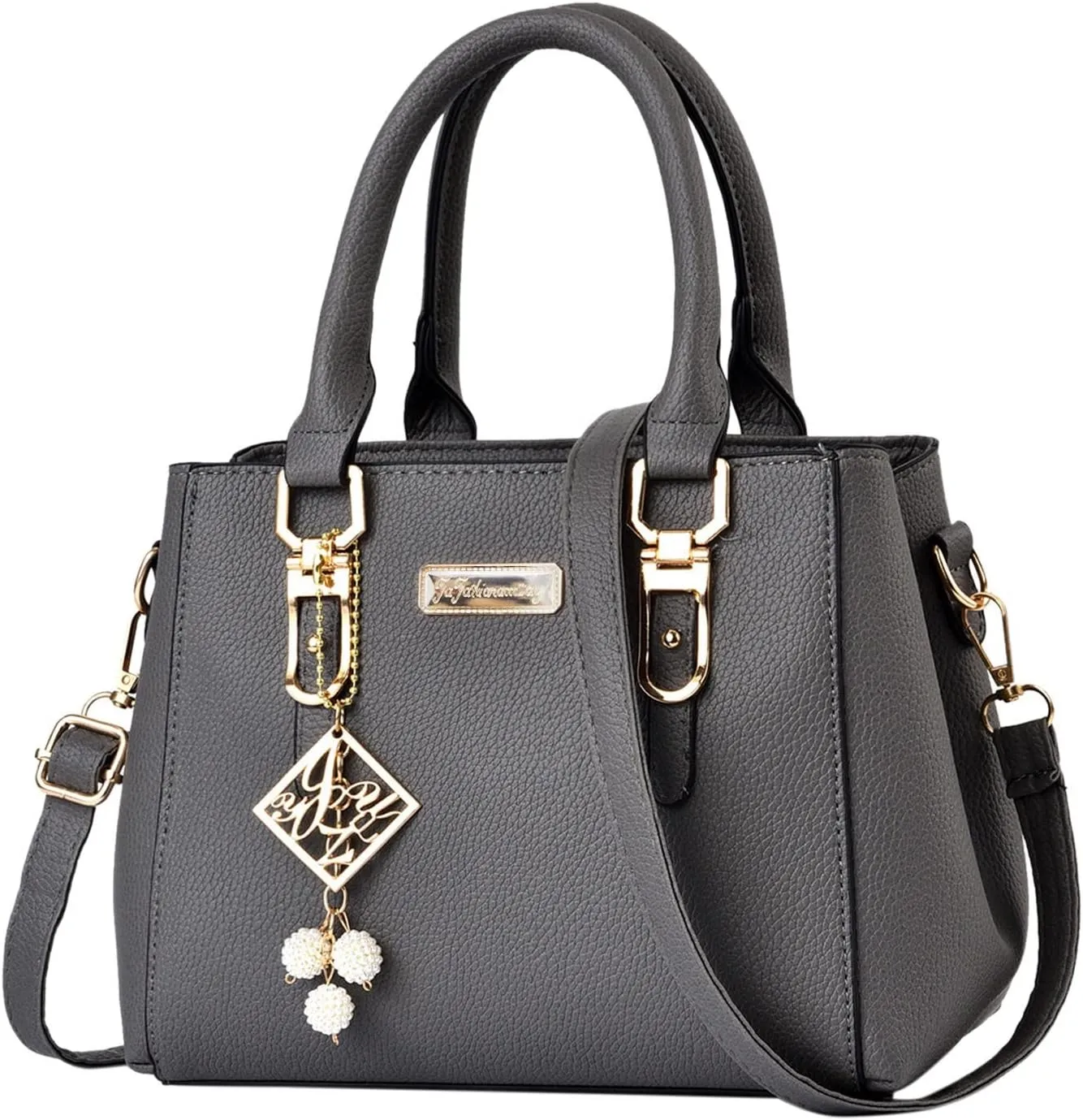 Casual Leather Messenger Bag Large Capacity Handbag Fashion Womens Bags Shoulder Bags (Dark Gray, One Size)