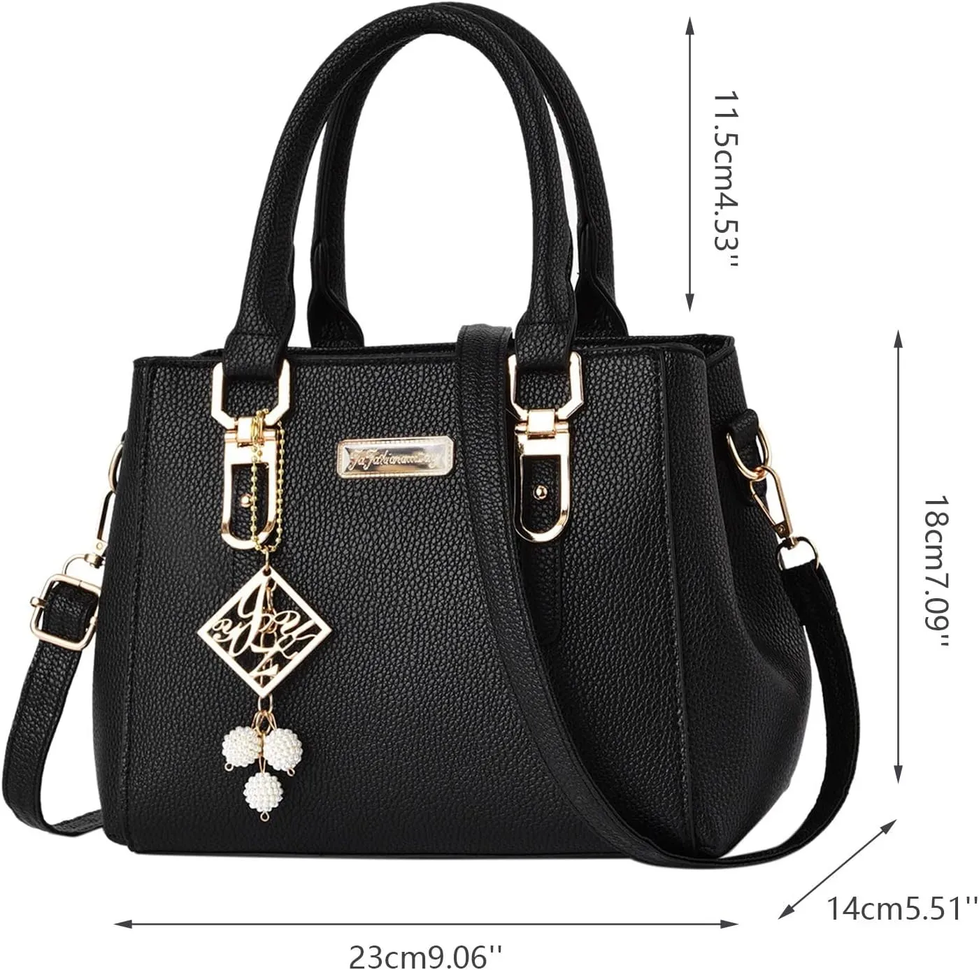 Casual Leather Messenger Bag Large Capacity Handbag Fashion Womens Bags Shoulder Bags (Dark Gray, One Size)