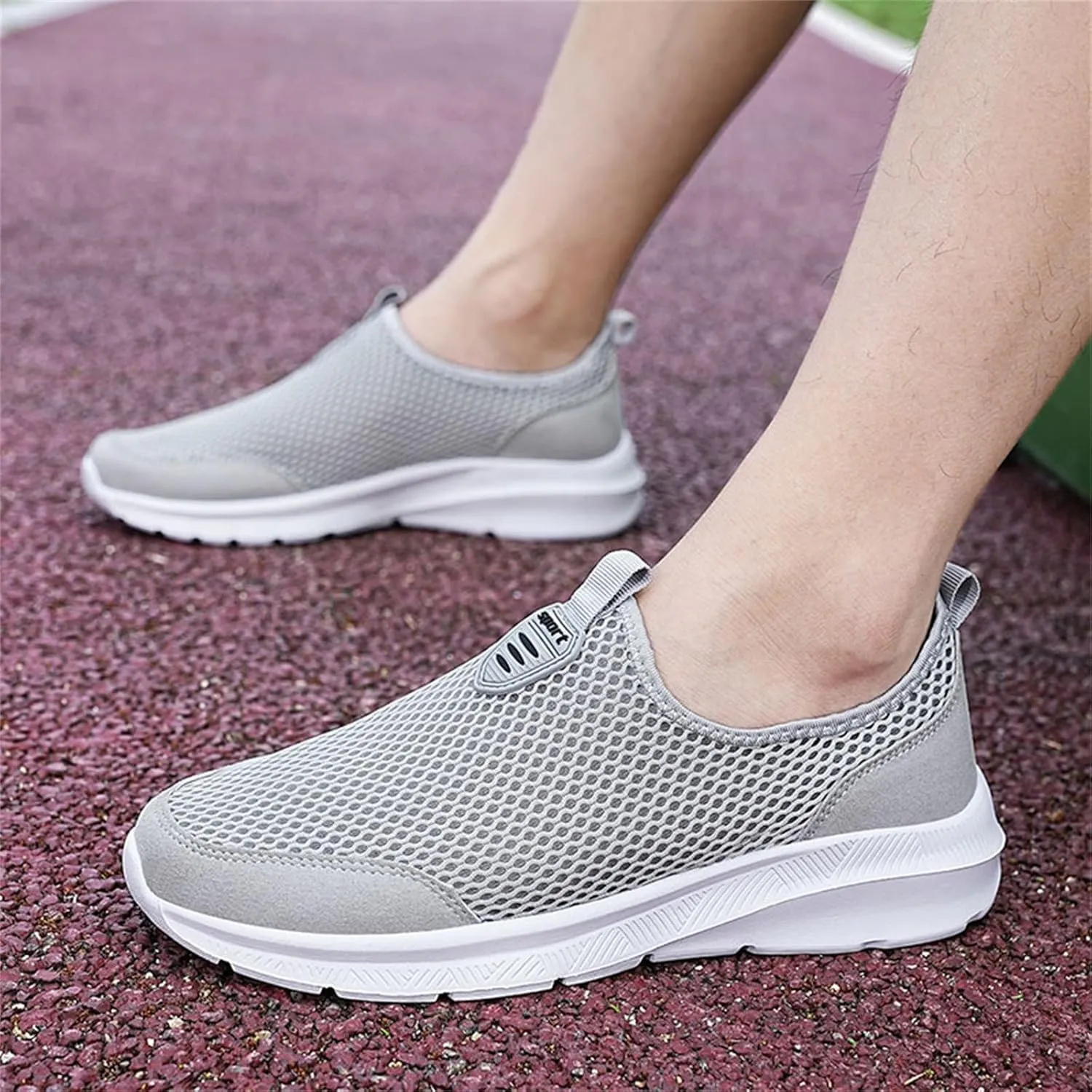Comfortable Slip On Mens Loafers & Slip-Ons Fashion Summer Men Breathable Mesh Shallow Lace Up Casual Shoes
