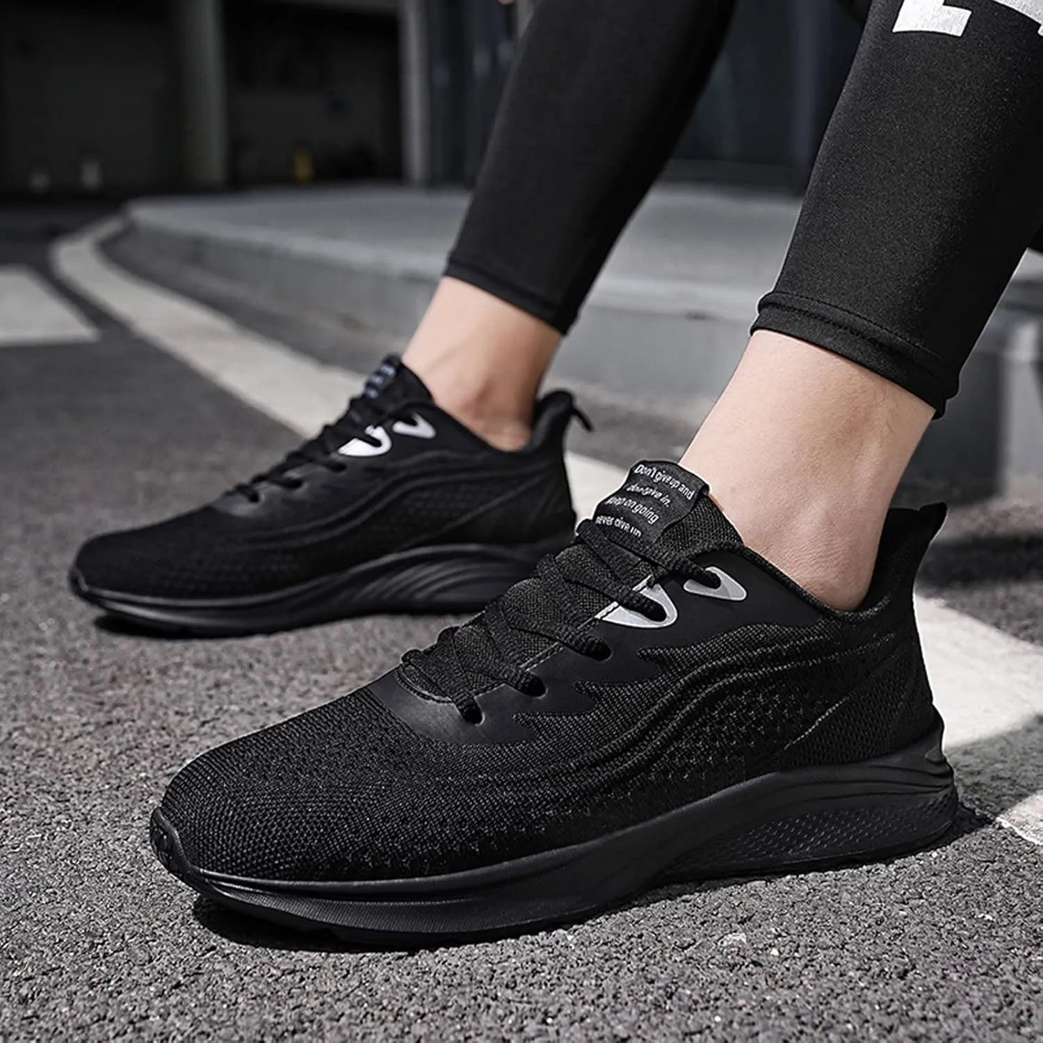 Comfortable Slip On Mens Loafers & Slip-Ons Mens Shoes Mesh Breathable Lace Up Solid Color Casual Fashion Simple