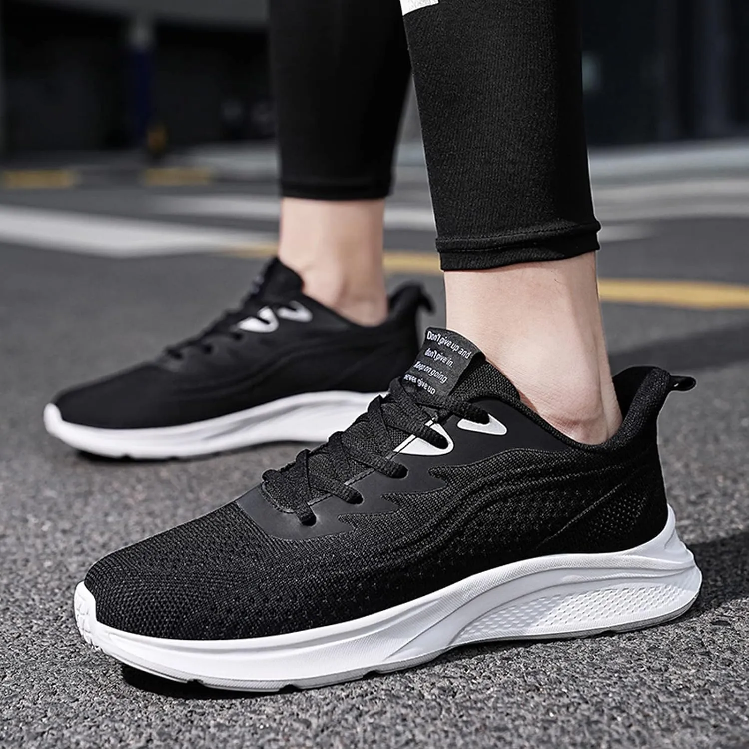 Comfortable Slip On Mens Loafers & Slip-Ons Mens Shoes Mesh Breathable Lace Up Solid Color Casual Fashion Simple