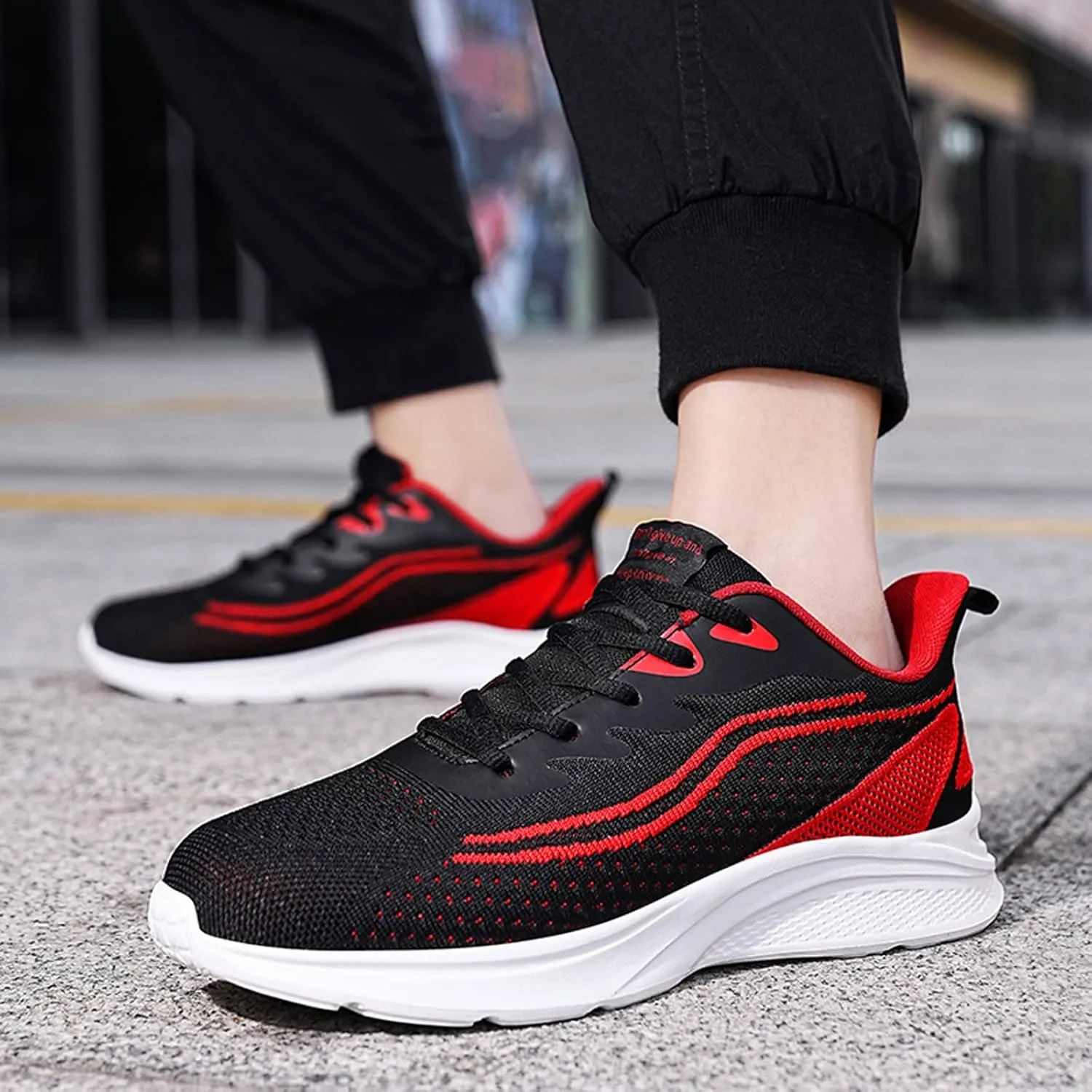 Comfortable Slip On Mens Loafers & Slip-Ons Mens Shoes Mesh Breathable Lace Up Solid Color Casual Fashion Simple