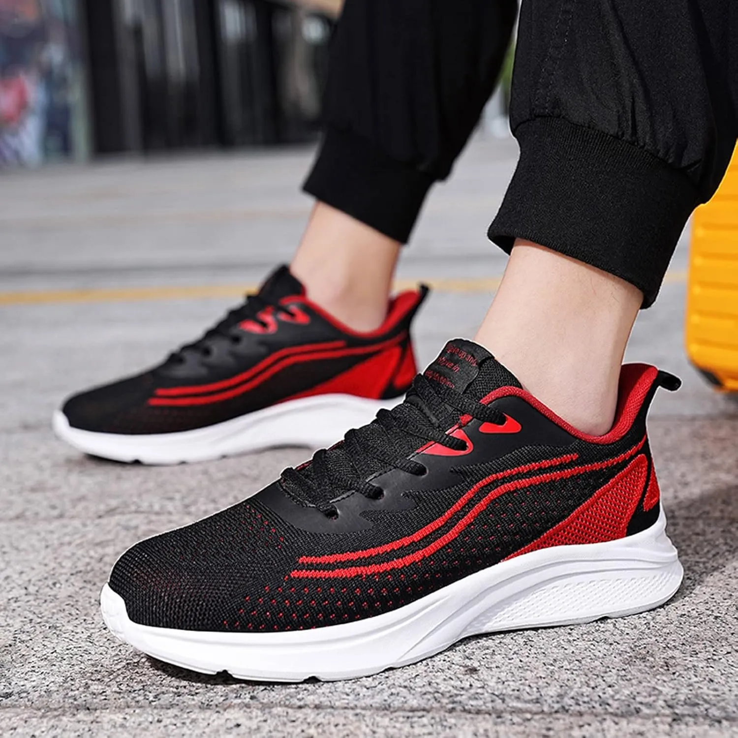 Comfortable Slip On Mens Loafers & Slip-Ons Mens Shoes Mesh Breathable Lace Up Solid Color Casual Fashion Simple