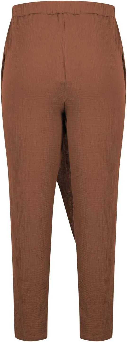 Cotton Linen Pants Mens Loose Casual Straight Legs Beach Yoga Pants Comfy Soft Trousers with Elastic Waist Drawstring