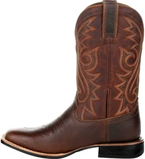 Cowboy Boots for Men,Square Toe Embroidery Work Boots Leather Lightweight Country Western Boots for Men