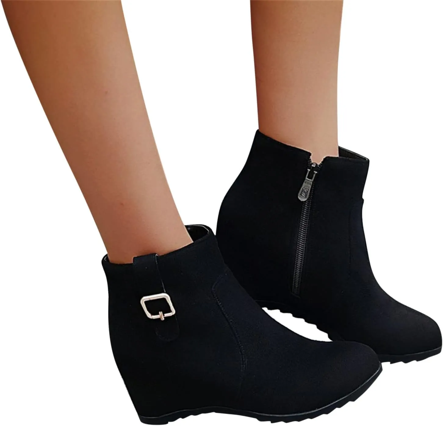 Cowgirl Boots Women Dressy High Heel Short Ankle Booties Peep Toe Platform Boots Slip On Cowgirl Combat Boots 52