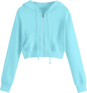 Crop Top Hoodie for Women Lightweight Cropped Hoodies Womens Fashion 2024 Fall Sweatshirts Cute Crop Tops