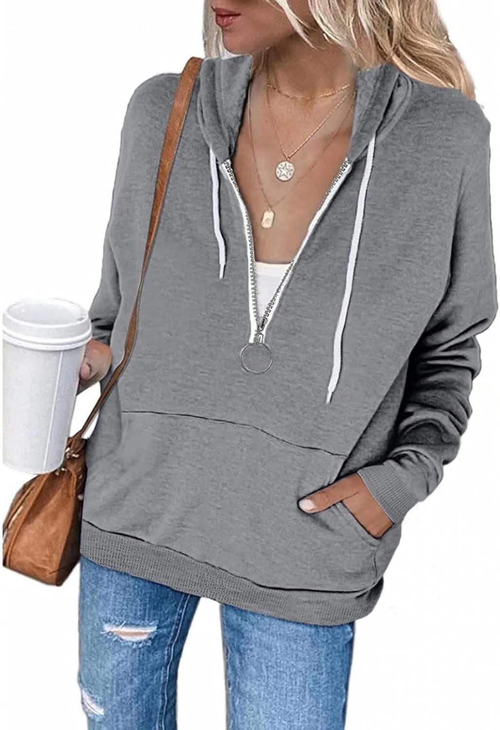 Cute Hoodies for Women Bear, Womens Active Long Sleeve Zip Up Hoodies with Pocket Hooded Sweatshirts