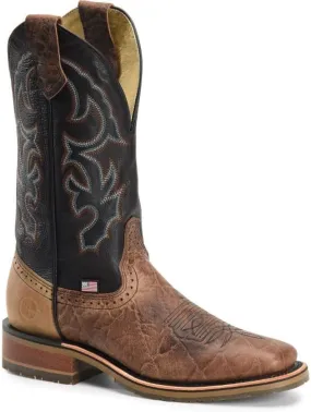 DOUBLE-H 12" Grissom Square Toe Western Boots for Men - Interior Pocket, with Texon Board Insole and Oil- and Slip-Resistant Outsole, Made in USA