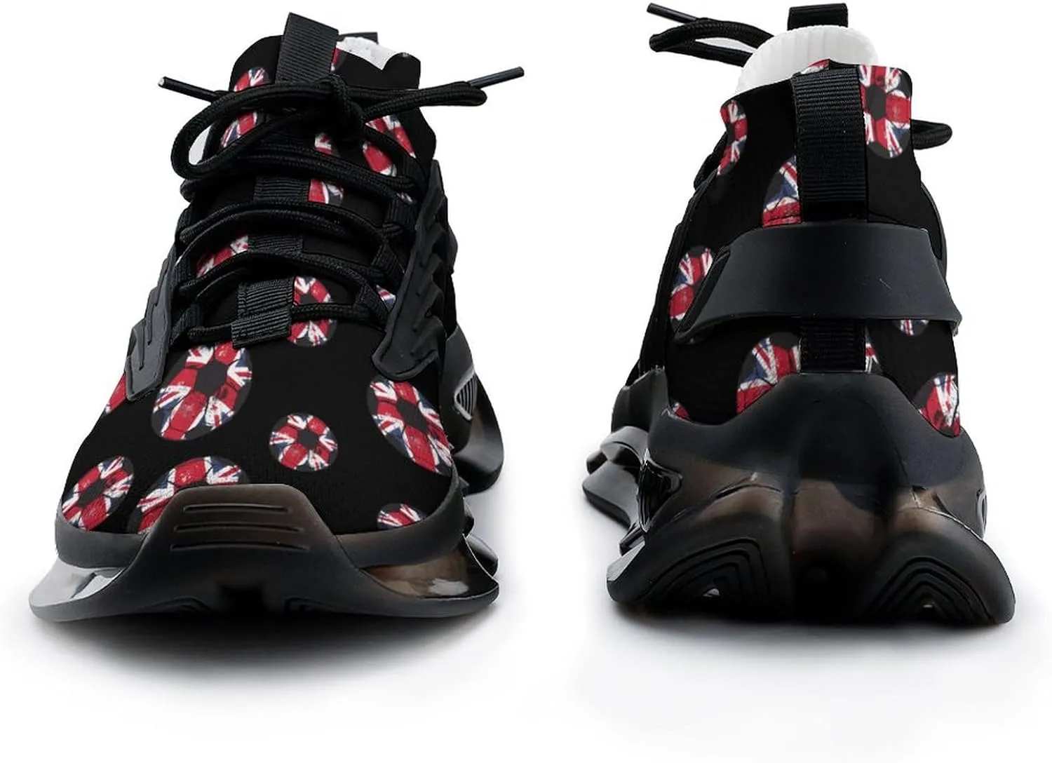 English Flag Soccer Football Men's Running Shoes Lightweight Walking Shoe Breathable Sneaker