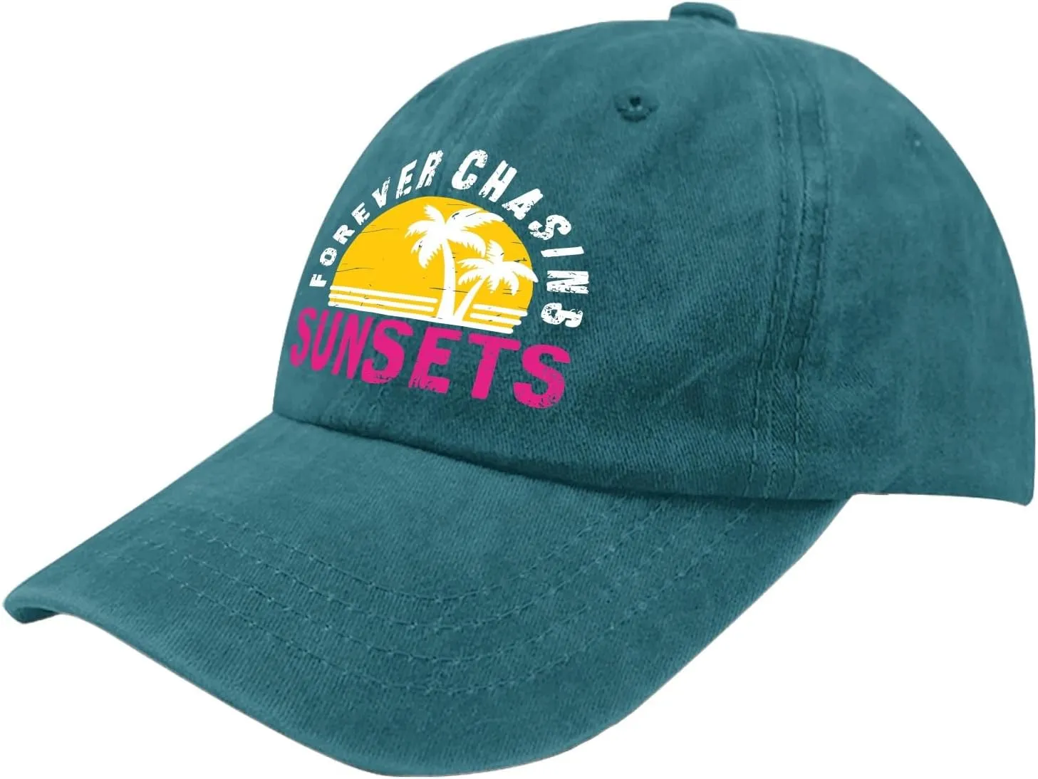 Forever Chasing Sunsets Hats Custom Baseball Cap Mens Hat Gifts for Mom Cycling Hats