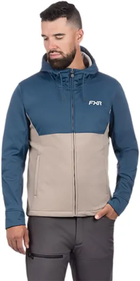 FXR Mens Hydrogen Softshell Jacket Waterproof Hydrx Dark Steel/Stone - Large