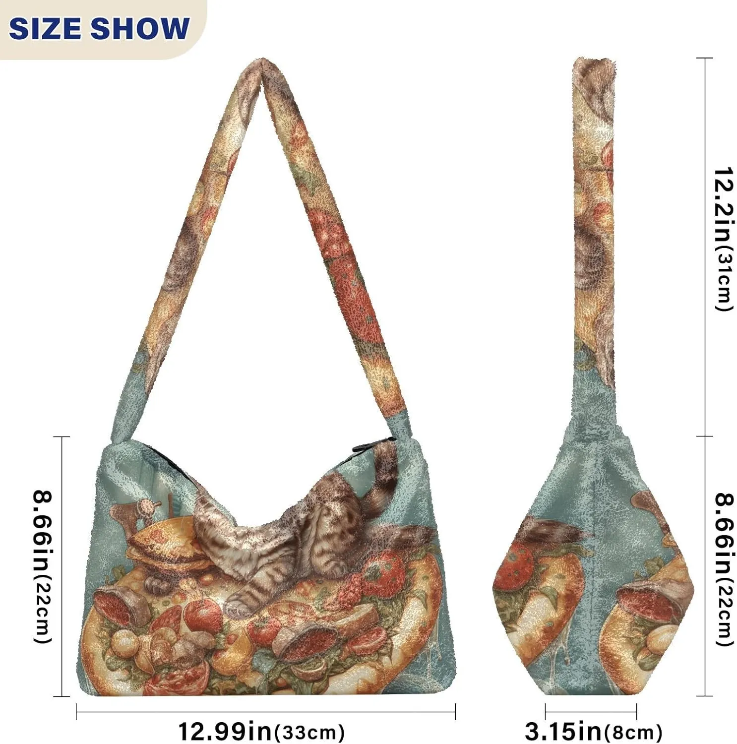 GAIGEO Cat Butterfly Ears in Backlight Forest Womens Shoulder Handbags, Handbags Shoulder Bags Women, Womens Outdoor Bag