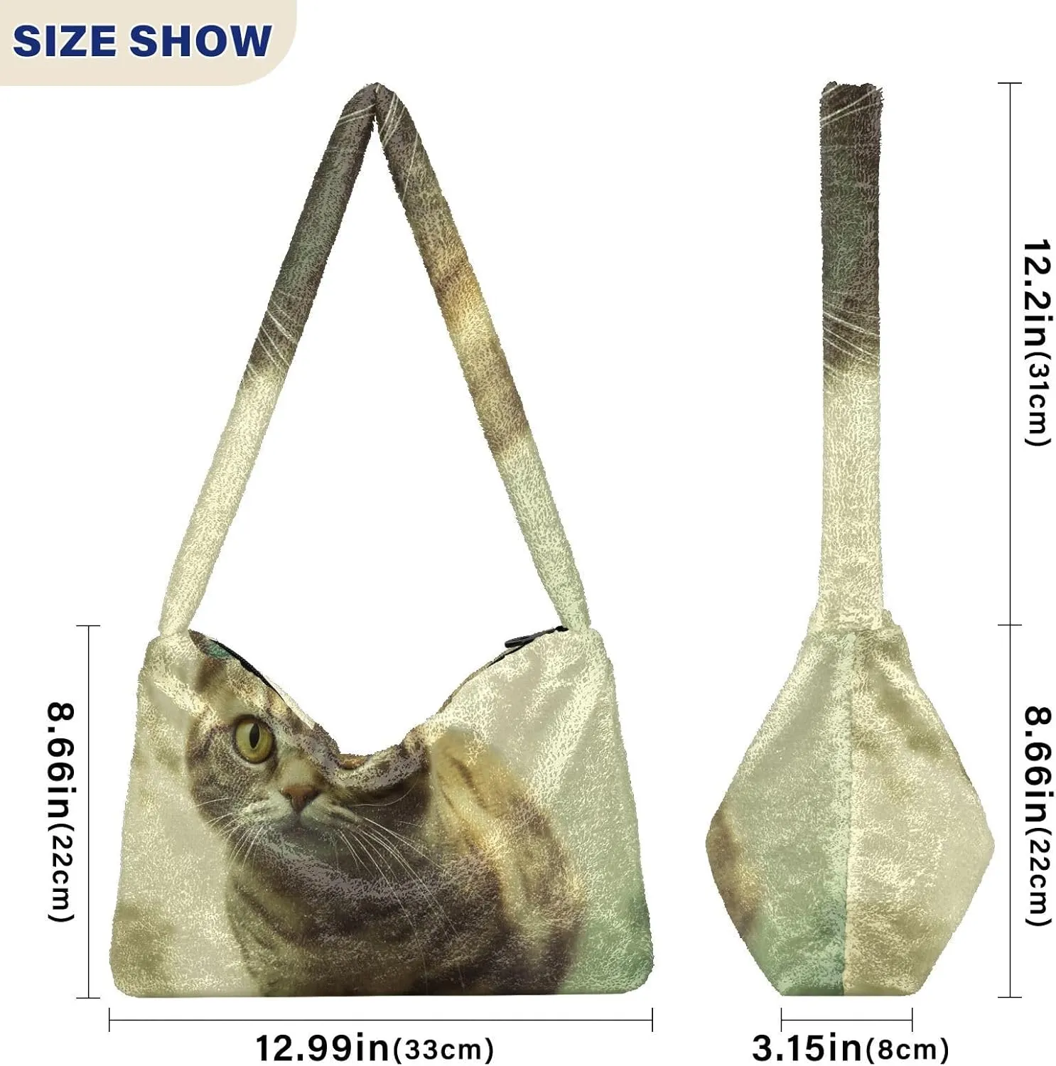 GAIGEO Cat Butterfly Ears in Backlight Forest Womens Shoulder Handbags, Handbags Shoulder Bags Women, Womens Outdoor Bag