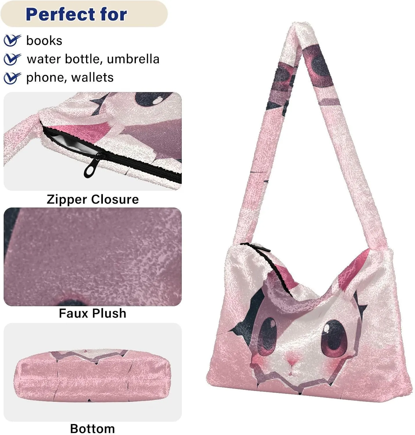 GAIGEO Cat Butterfly Ears in Backlight Forest Womens Shoulder Handbags, Handbags Shoulder Bags Women, Womens Outdoor Bag
