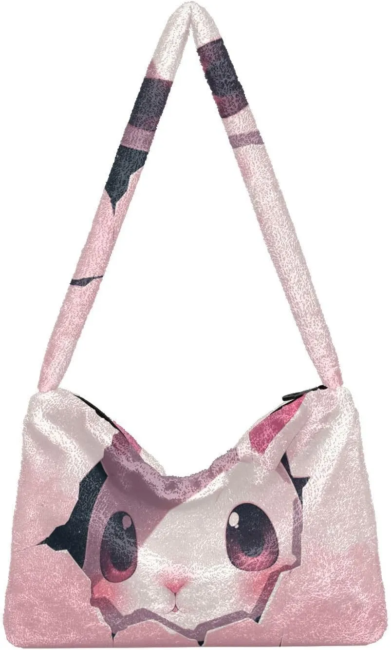 GAIGEO Cat Butterfly Ears in Backlight Forest Womens Shoulder Handbags, Handbags Shoulder Bags Women, Womens Outdoor Bag