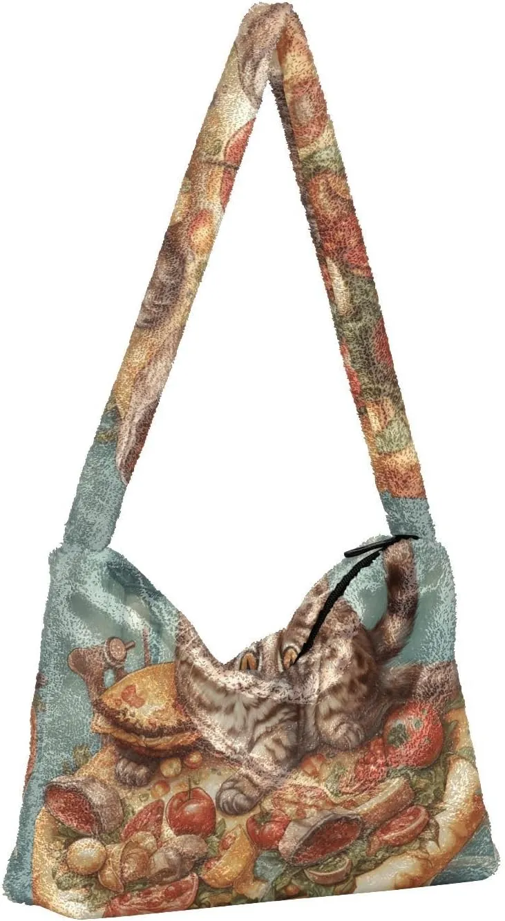 GAIGEO Cat Butterfly Ears in Backlight Forest Womens Shoulder Handbags, Handbags Shoulder Bags Women, Womens Outdoor Bag