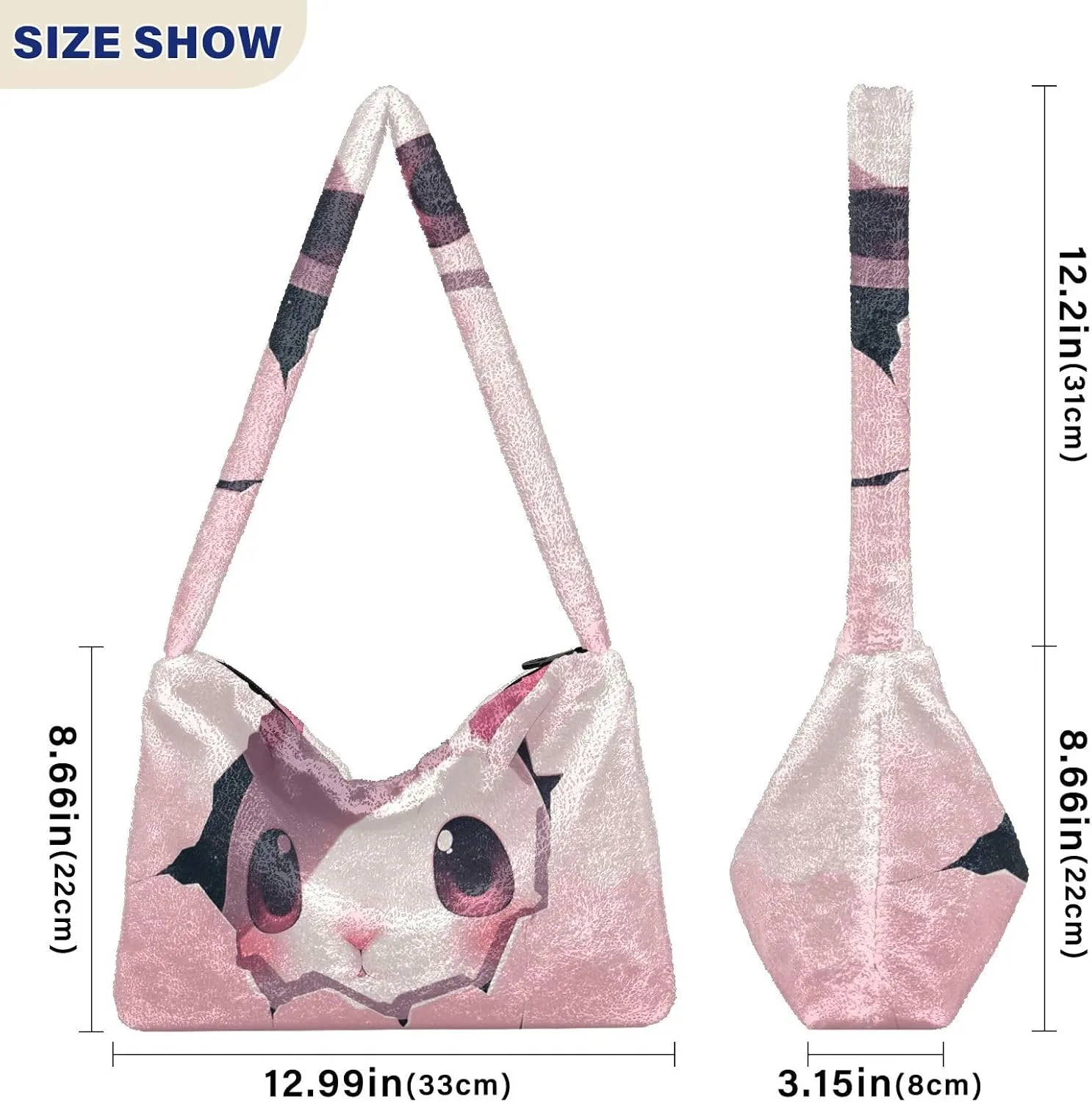 GAIGEO Cat Butterfly Ears in Backlight Forest Womens Shoulder Handbags, Handbags Shoulder Bags Women, Womens Outdoor Bag