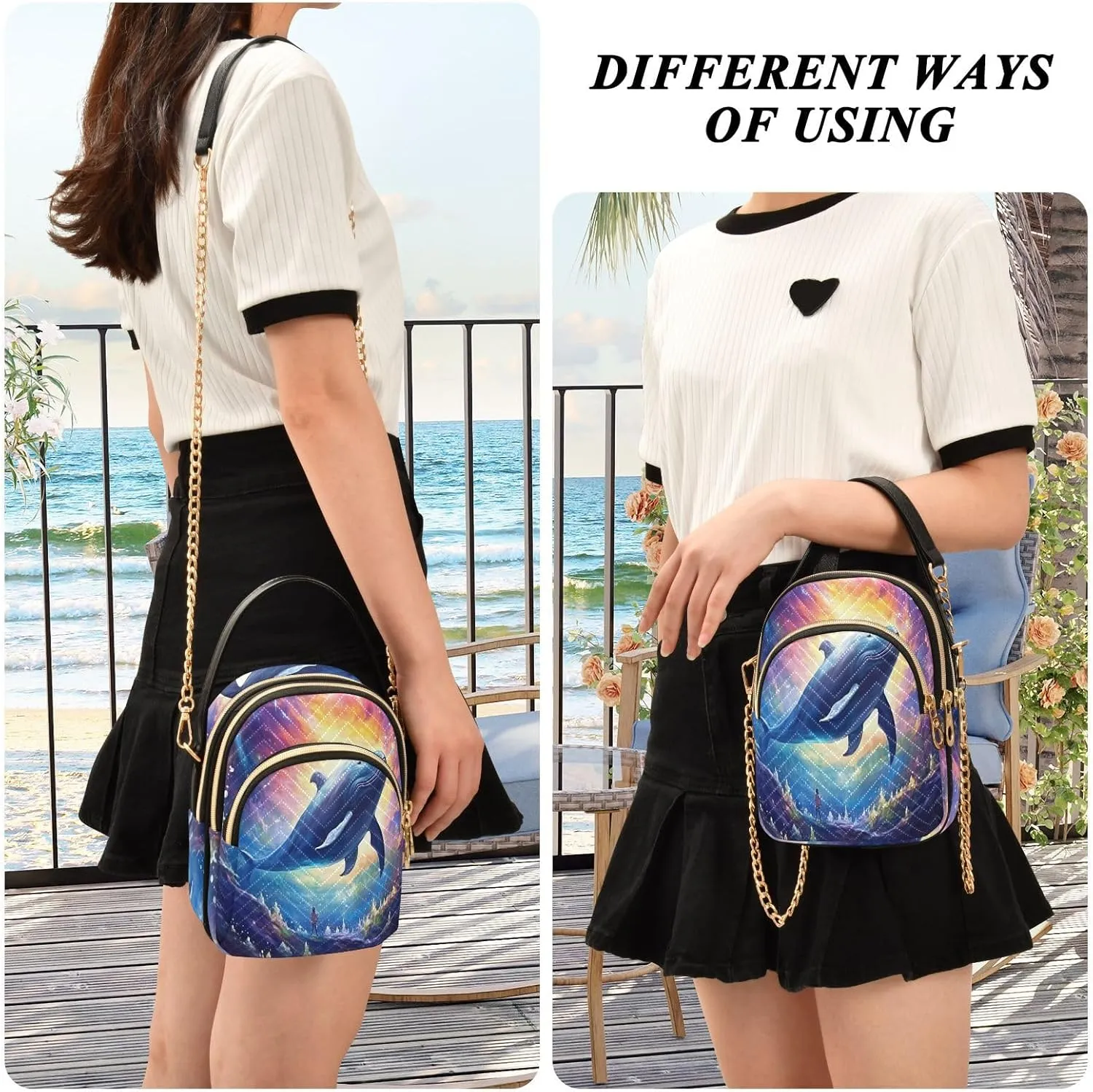 GAIGEO Food Items Shoulder Handbag, Small Shoulder Handbag, Shoulder Bags for Women Trendy