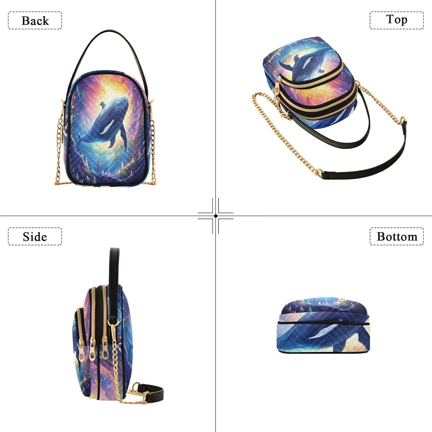 GAIGEO Food Items Shoulder Handbag, Small Shoulder Handbag, Shoulder Bags for Women Trendy