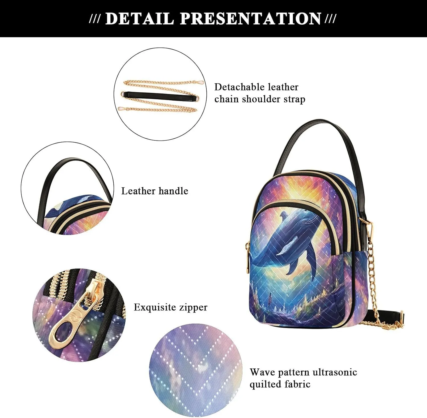 GAIGEO Food Items Shoulder Handbag, Small Shoulder Handbag, Shoulder Bags for Women Trendy