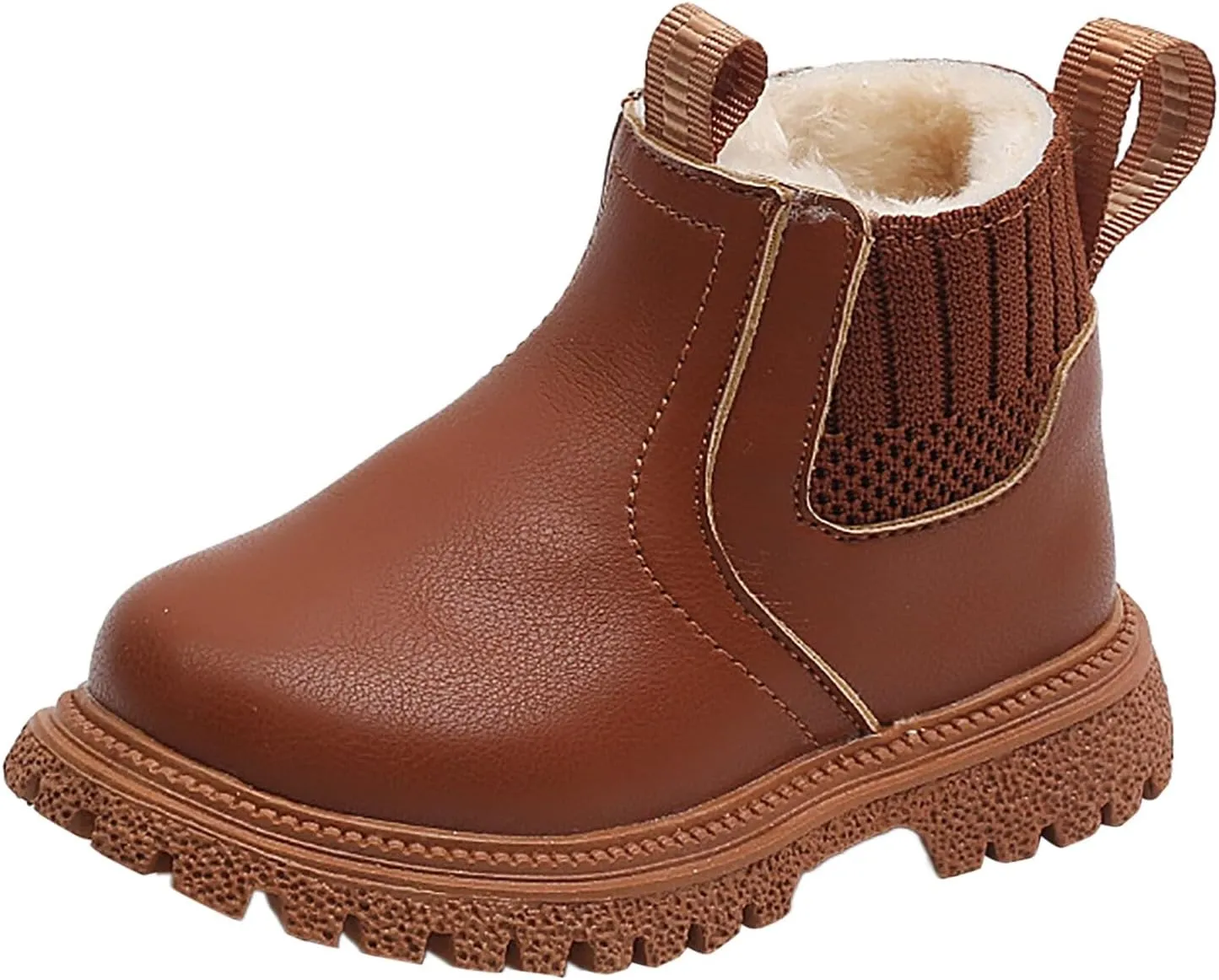 Girls Boots Kids Boys Winter Faux Fur Zipper Warm Fuzzy Go Kid's Cozy Walking Ankle Boots