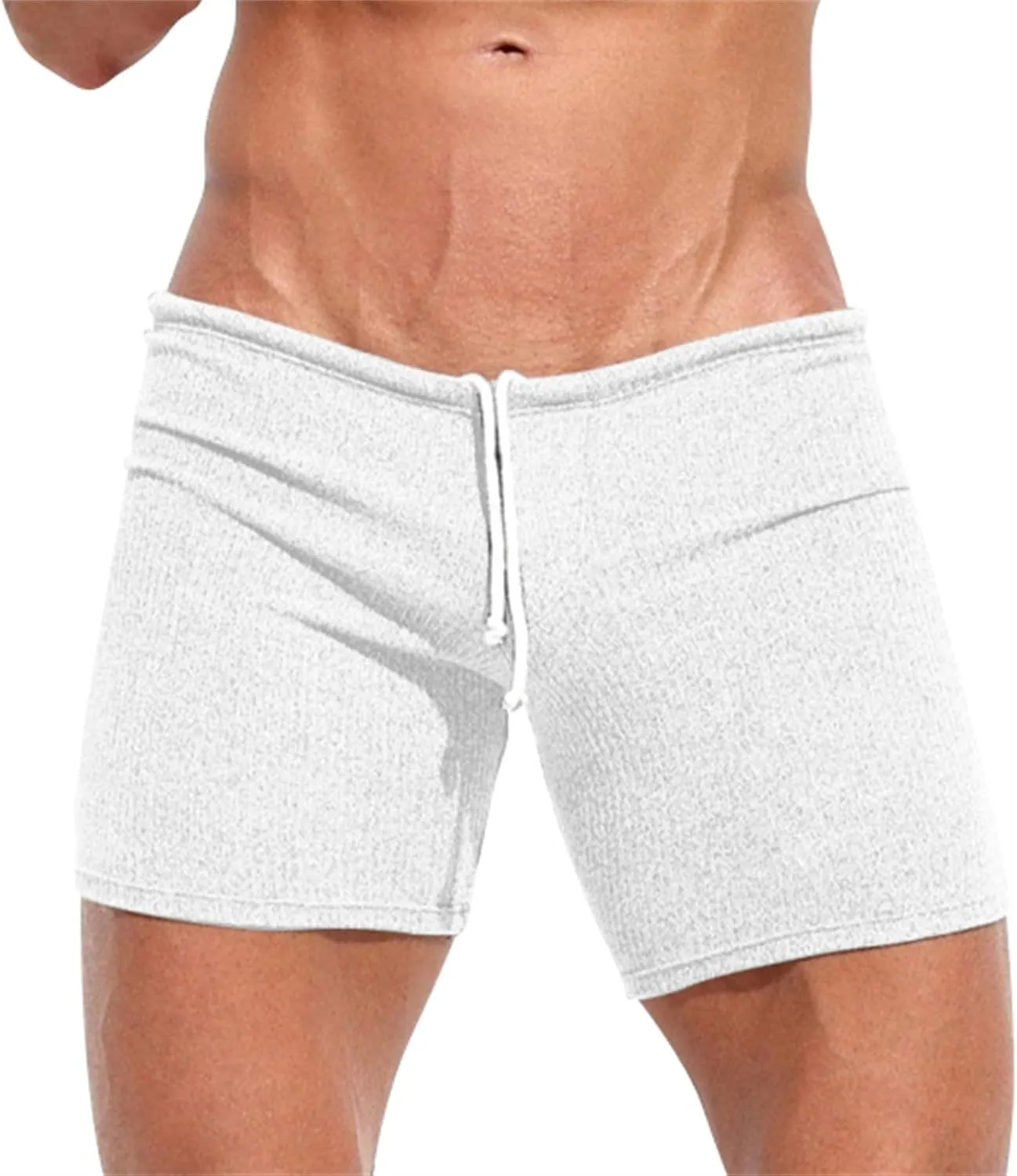 GOKKILRW Mens Shorts Gym Workout Breathable Stretchy Boxer Trunks Casual Athletic Shorts Summer Skinny Sexy Underpants 3 Inch