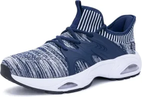 Gyeice Men's Slip On Running Shoes | Men's Walking Shoes| Comfortable & Breathable | Athletic Gym Workout Sneakers Greyblue Size 10