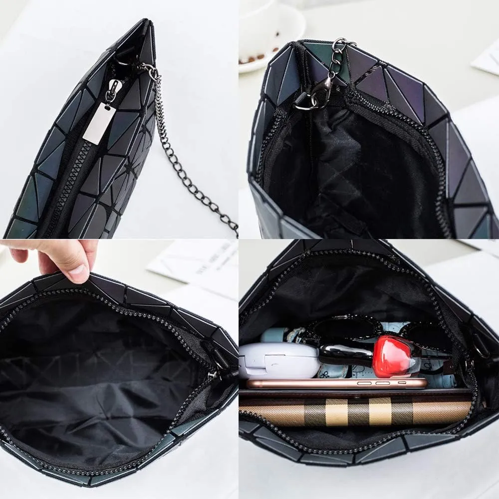 Handbags Womens Geometric Luminous Purse bags Ladies Top Handle Satchel Bags