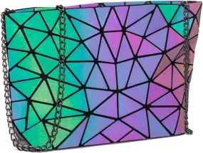 Handbags Womens Geometric Luminous Purse bags Ladies Top Handle Satchel Bags