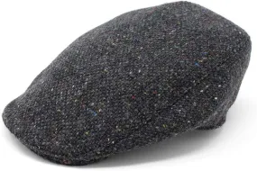 Hanna Hats Traditional Tweed Wool Donegal Touring Cap. Unisex Ivy Hat. Sewn Peak and Taffeta Lining. 100% Made in Ireland.
