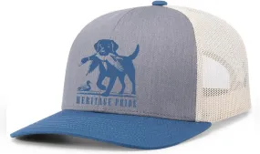 Heritage Pride Mens Black Lab Duck Hunting Embroidered Mesh Back Trucker Hat
